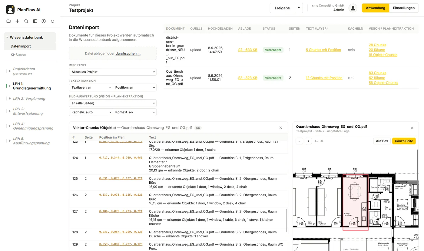 PlanFlow AI, Datenimport